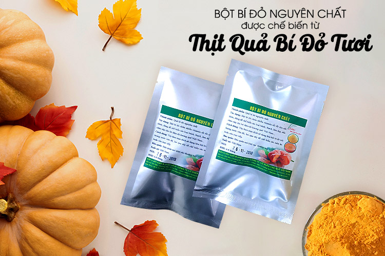 Bán bột bí đỏ khô nguyên chất 100% tự nhiên